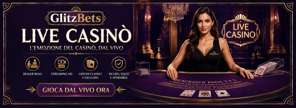 Cazino live la Glitzbets — masă cu dealer real